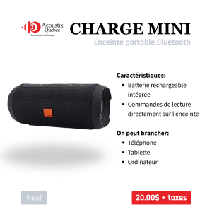 CHARGE MINI - Enceinte sans fil portable Bluetooth