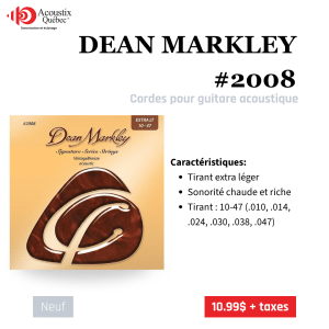 Dean Markley - 2008 - Signature Series Vintage Bronze Acoustic