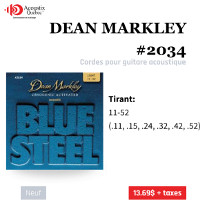 Dean Markley - 2034 - Blue Steel Cryogenic Activated Acoustic