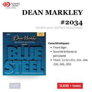 Dean Markley - 2034 - Blue Steel Cryogenic Activated Acoustic