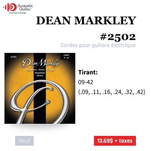 Dean Markley - 2502 - Signature Series NickelSteel Electric
