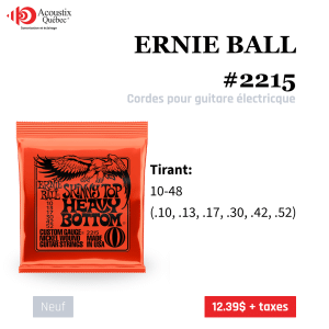 Ernie Ball - 2215 - Skinny Top Heavy Bottom 10-52