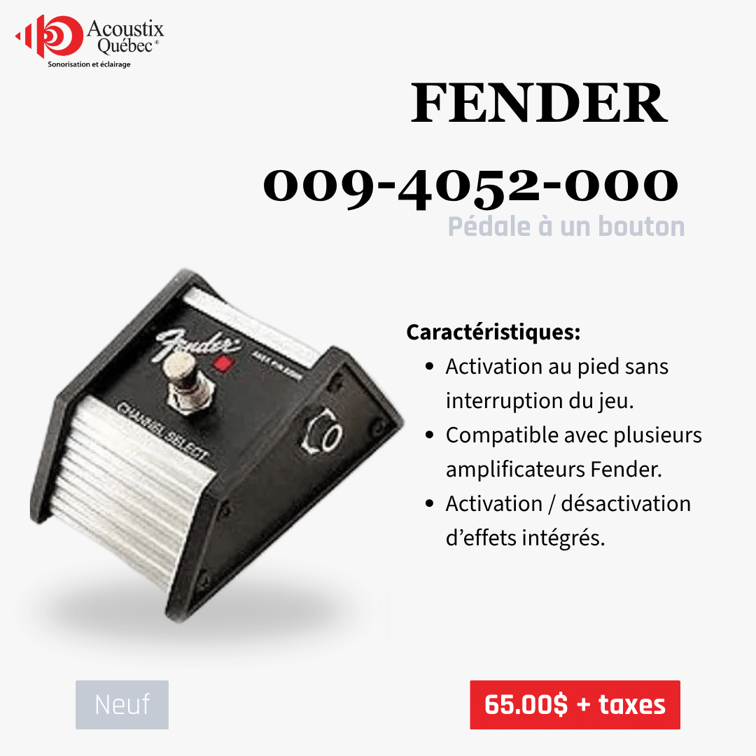 Fender 099-4052-000 - Pédale à un bouton (Footswitch)