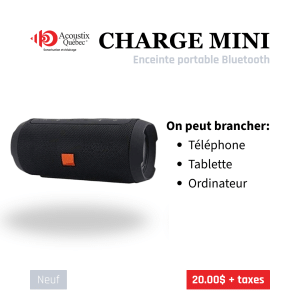 CHARGE MINI - Enceinte sans fil portable Bluetooth