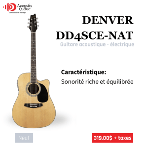 Denver DD44SCE-NAT - Guitare acoustique-électrique