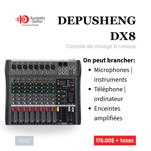 DEPUSHENG DX8 - Console de mixage audio 8 canaux
