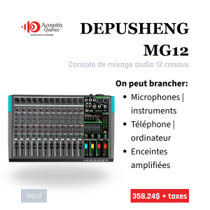 DEPUSHENG MG12 - Console de mixage audio 12 canaux